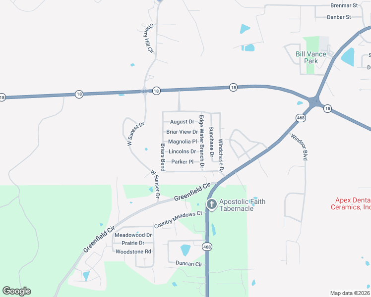 map of restaurants, bars, coffee shops, grocery stores, and more near 464 Magnolia Place in Brandon