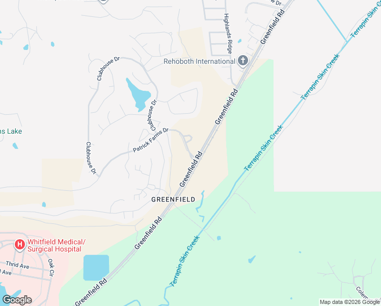 map of restaurants, bars, coffee shops, grocery stores, and more near Patrick Farms Drive in Pearl
