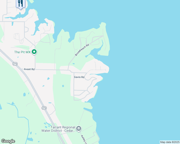 map of restaurants, bars, coffee shops, grocery stores, and more near 2514 Wildwood Way in Kemp
