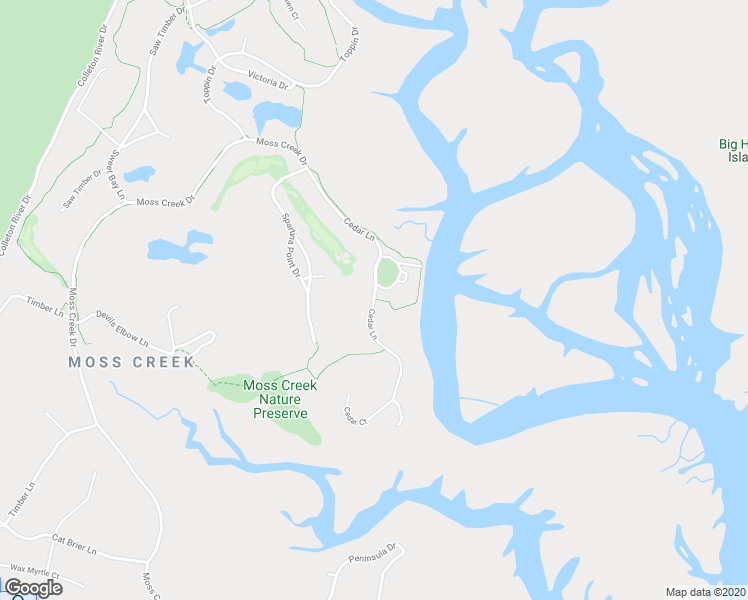 map of restaurants, bars, coffee shops, grocery stores, and more near 2 Cedar Lane in Hilton Head Island