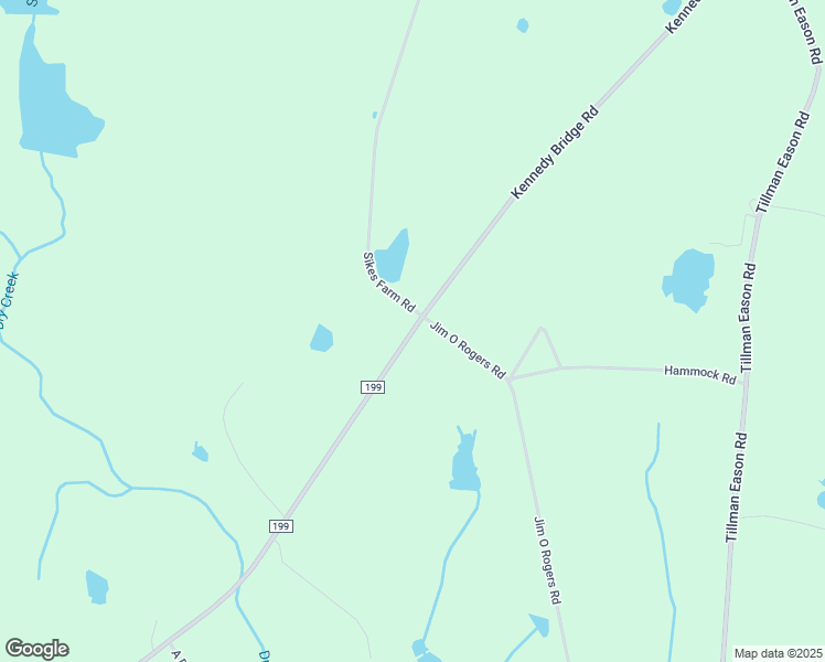 map of restaurants, bars, coffee shops, grocery stores, and more near Kennedy Bridge Road in Claxton