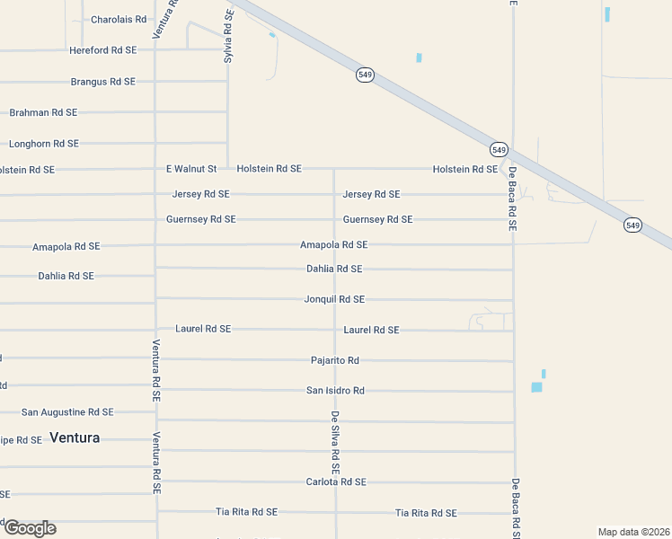 map of restaurants, bars, coffee shops, grocery stores, and more near 6501 Dahlia Road Southeast in Deming