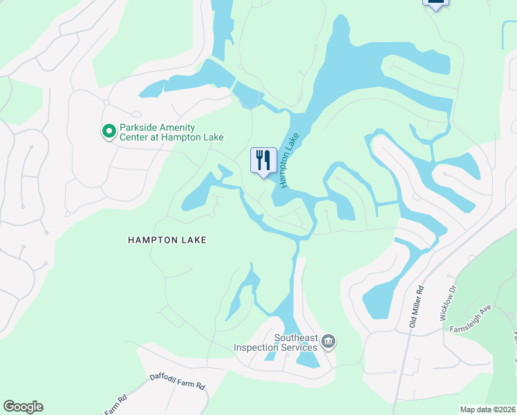 map of restaurants, bars, coffee shops, grocery stores, and more near 173 Hampton Lake Crossing in Bluffton