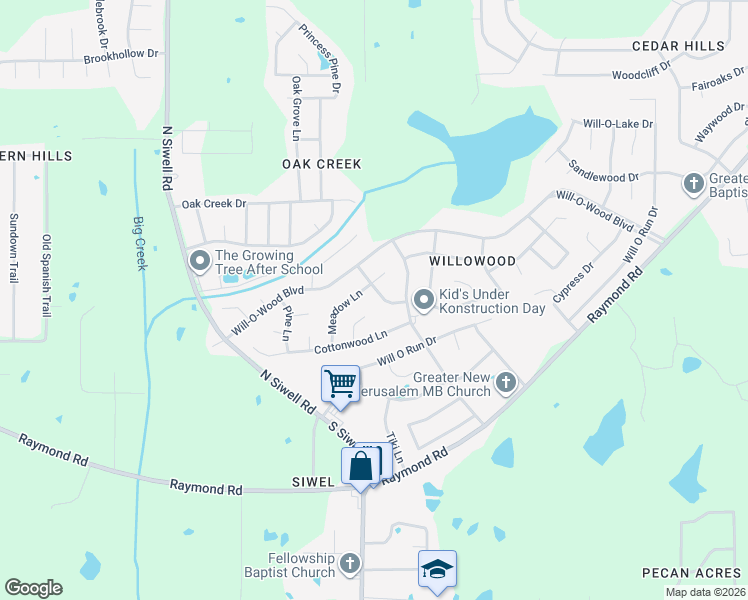 map of restaurants, bars, coffee shops, grocery stores, and more near 131 Hickory Cove in Jackson