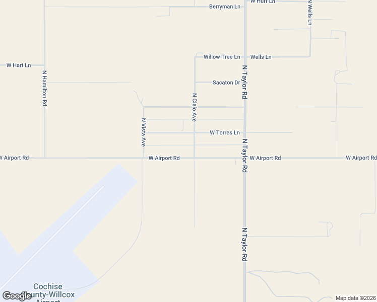 map of restaurants, bars, coffee shops, grocery stores, and more near 3163 West Torres Lane in Willcox