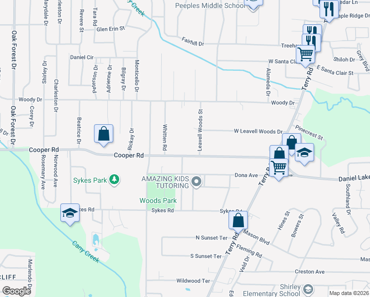 map of restaurants, bars, coffee shops, grocery stores, and more near 363 Dellwood Drive in Jackson