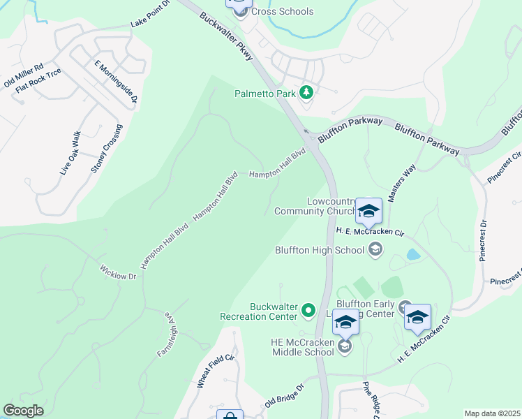 map of restaurants, bars, coffee shops, grocery stores, and more near 12 Strandhill Avenue in Bluffton