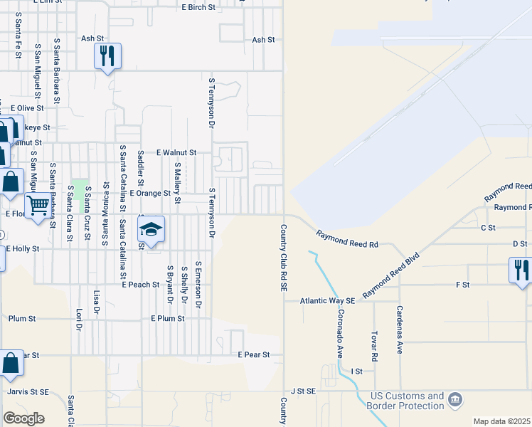 map of restaurants, bars, coffee shops, grocery stores, and more near 1405 South Suncrest Drive in Deming
