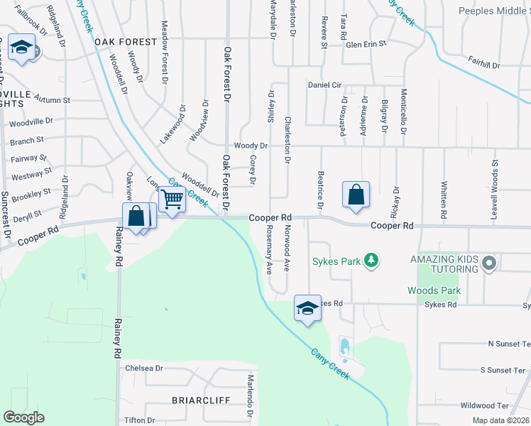 map of restaurants, bars, coffee shops, grocery stores, and more near 3353 Rosemary Avenue in Jackson