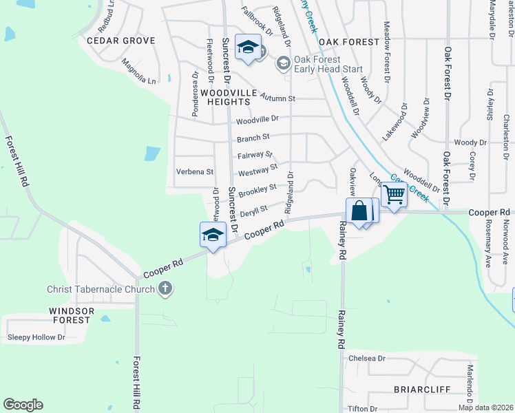 map of restaurants, bars, coffee shops, grocery stores, and more near 1063 Brookley Street in Jackson
