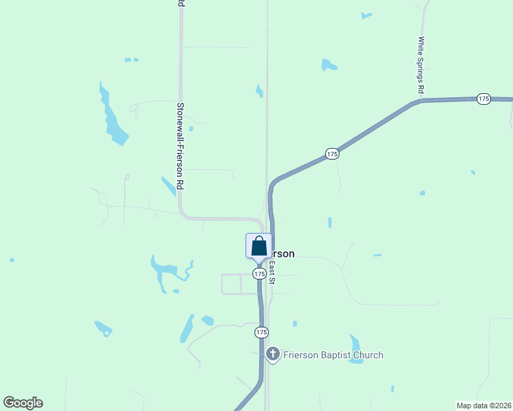 map of restaurants, bars, coffee shops, grocery stores, and more near 158 Spring Road in Frierson