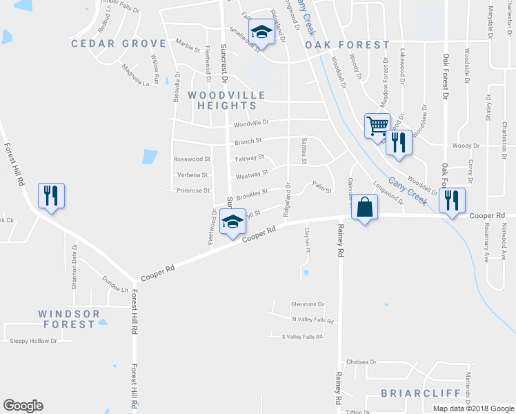 map of restaurants, bars, coffee shops, grocery stores, and more near 1048 Deryll Street in Jackson