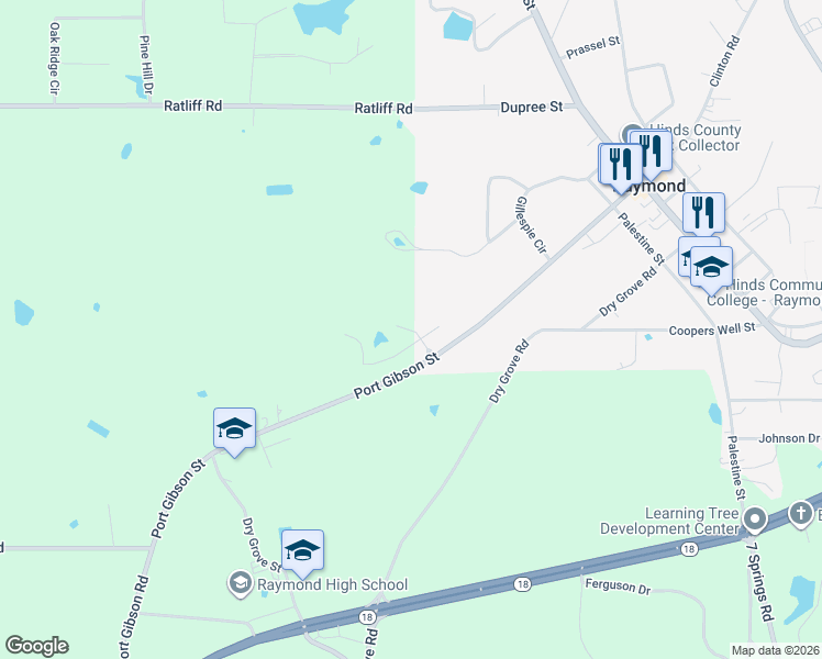 map of restaurants, bars, coffee shops, grocery stores, and more near 204 Mountain Laurel Drive in Raymond