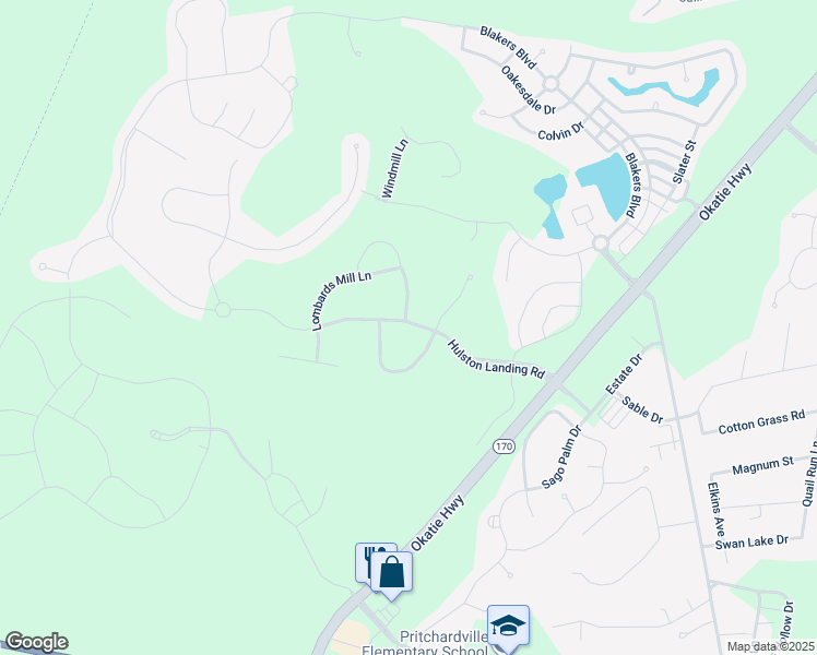 map of restaurants, bars, coffee shops, grocery stores, and more near 251 Hulston Landing Road in Bluffton
