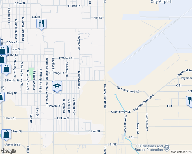map of restaurants, bars, coffee shops, grocery stores, and more near 1405 South Suncrest Drive in Deming