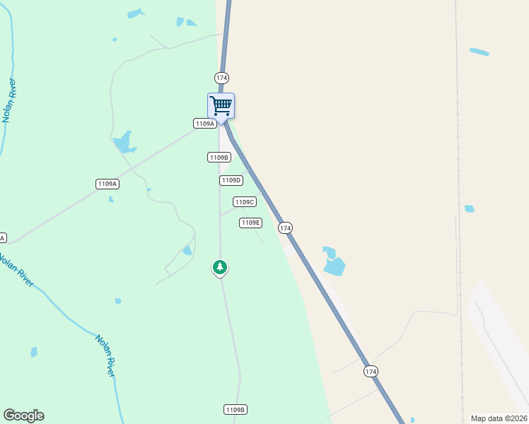 map of restaurants, bars, coffee shops, grocery stores, and more near 1541 Texas 174 in Rio Vista