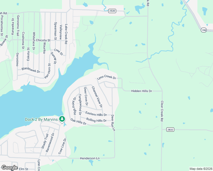 map of restaurants, bars, coffee shops, grocery stores, and more near 128 Hidden Hills Drive in Mabank