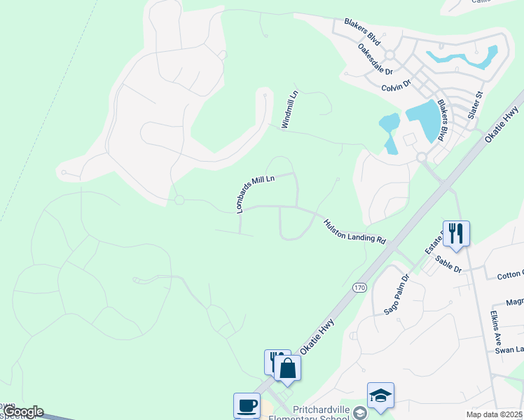 map of restaurants, bars, coffee shops, grocery stores, and more near 271 Hulston Landing Road in Bluffton
