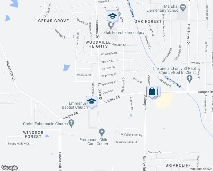 map of restaurants, bars, coffee shops, grocery stores, and more near 1057 Brookley Street in Jackson