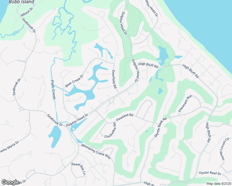 map of restaurants, bars, coffee shops, grocery stores, and more near 1 Deerfield Road in Hilton Head Island