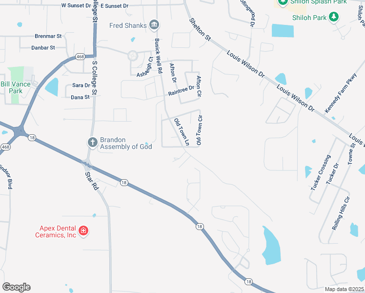 map of restaurants, bars, coffee shops, grocery stores, and more near 246 Busick Wells Rd in Brandon