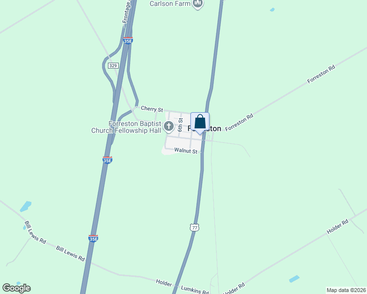 map of restaurants, bars, coffee shops, grocery stores, and more near 502 Walnut Street in Forreston