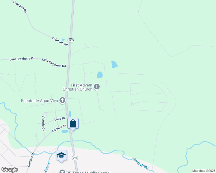 map of restaurants, bars, coffee shops, grocery stores, and more near 185 Marshall Pittman Road in Vidalia