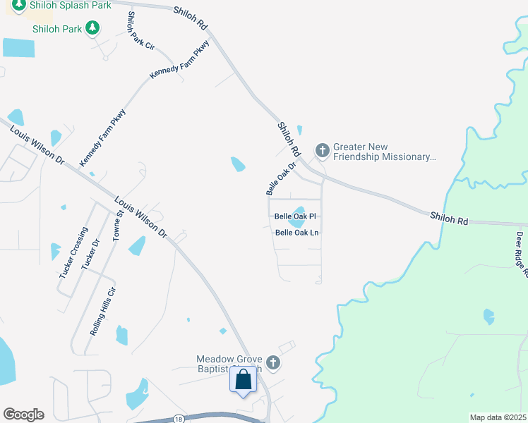 map of restaurants, bars, coffee shops, grocery stores, and more near 126 Belle Oak Drive in Brandon