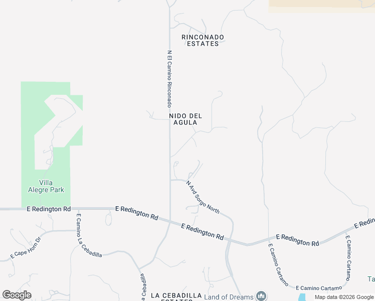 map of restaurants, bars, coffee shops, grocery stores, and more near 13585 East Placita Nido Del Aguila in Tucson
