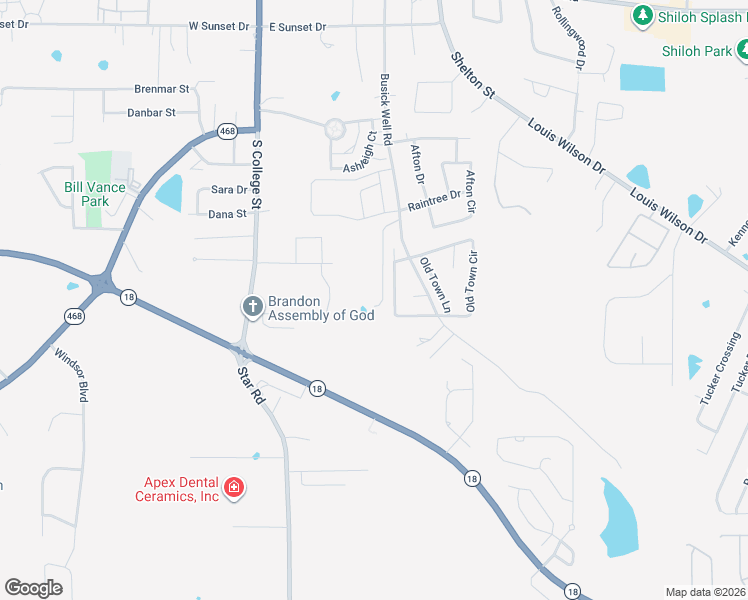 map of restaurants, bars, coffee shops, grocery stores, and more near 130 Birch Drive in Brandon