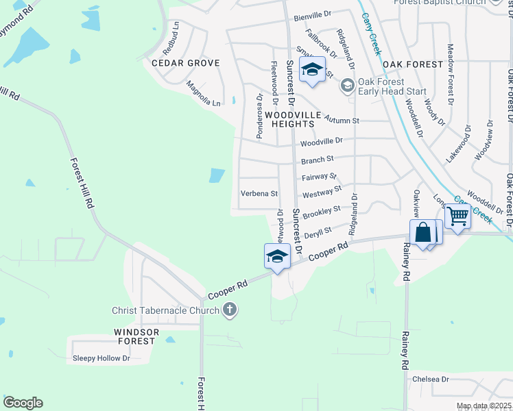 map of restaurants, bars, coffee shops, grocery stores, and more near 1158 Primrose Street in Jackson