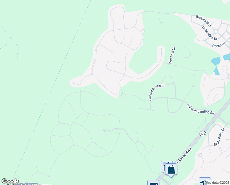 map of restaurants, bars, coffee shops, grocery stores, and more near 27 Sifted Grain Road in Bluffton