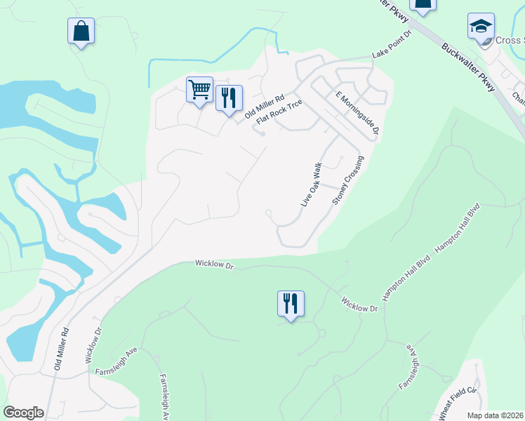map of restaurants, bars, coffee shops, grocery stores, and more near 493 Live Oak Walk in Bluffton