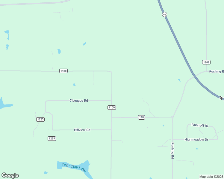map of restaurants, bars, coffee shops, grocery stores, and more near 15160 County Road 1100 in Tyler