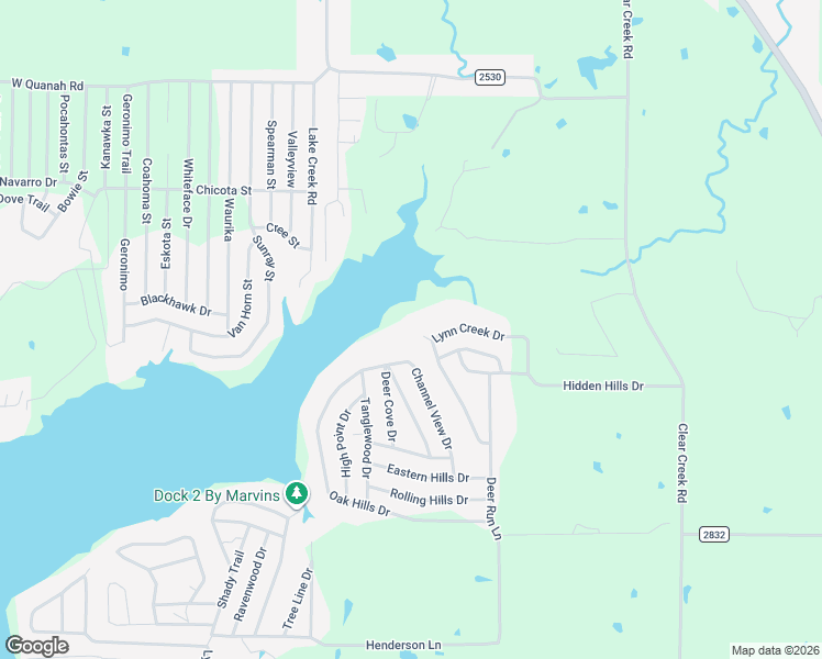 map of restaurants, bars, coffee shops, grocery stores, and more near 170 Lynn Creek Circle in Mabank