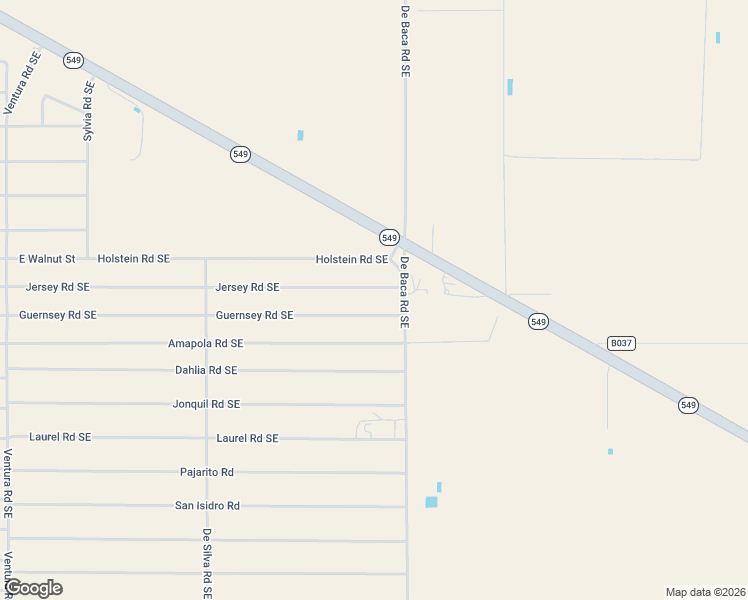 map of restaurants, bars, coffee shops, grocery stores, and more near Jersey Road Southeast in Deming