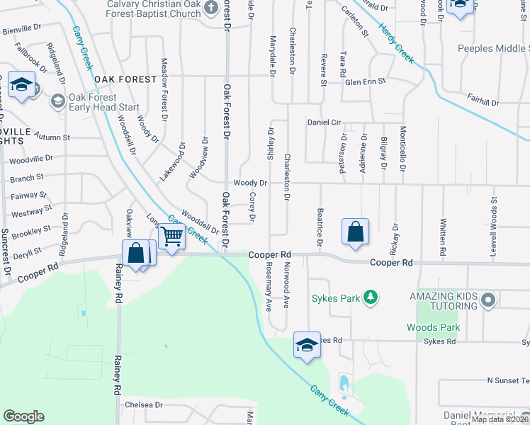map of restaurants, bars, coffee shops, grocery stores, and more near 3265 Rosemary Avenue in Jackson