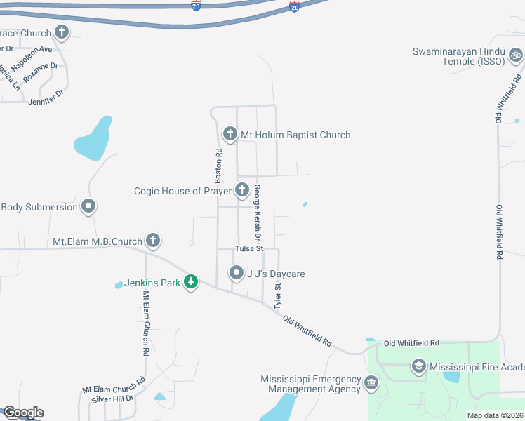 map of restaurants, bars, coffee shops, grocery stores, and more near 809 George Kersh Drive in Pearl