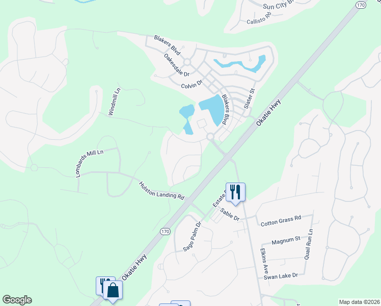map of restaurants, bars, coffee shops, grocery stores, and more near 214 Wooden Wheel Lane in Bluffton