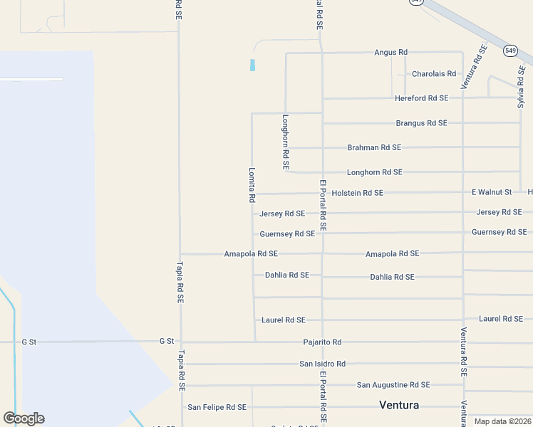 map of restaurants, bars, coffee shops, grocery stores, and more near Jersey Road Southeast in Deming