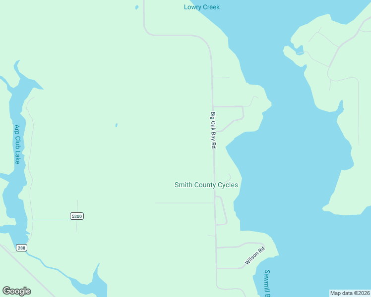 map of restaurants, bars, coffee shops, grocery stores, and more near 15194 Big Oak Bay Road in Tyler