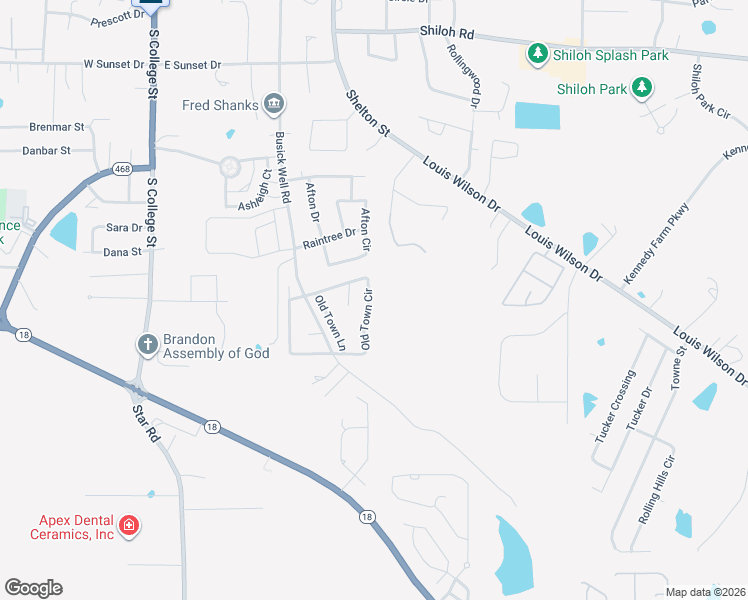 map of restaurants, bars, coffee shops, grocery stores, and more near 409 Old Town Cir in Brandon