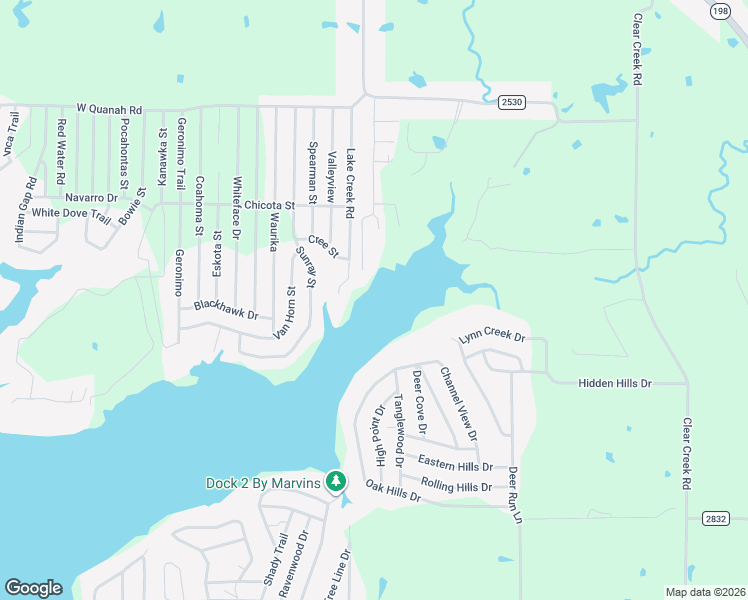 map of restaurants, bars, coffee shops, grocery stores, and more near 115 Shoreline Drive in Mabank