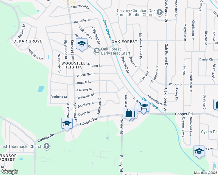 map of restaurants, bars, coffee shops, grocery stores, and more near 3226 Santee Street in Jackson
