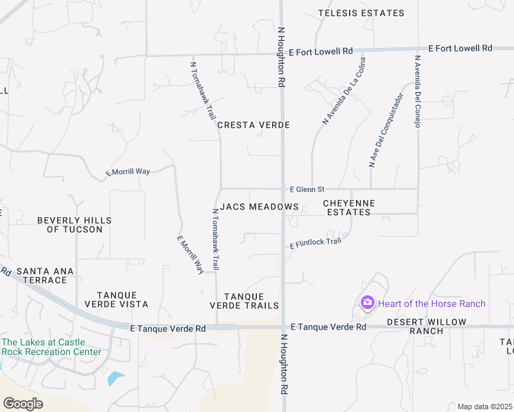 map of restaurants, bars, coffee shops, grocery stores, and more near 2760 North Jacs Place in Tucson