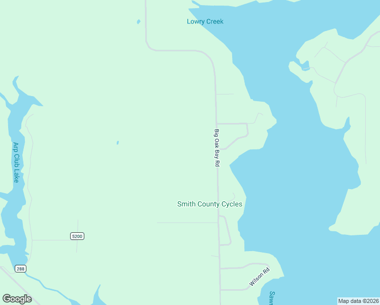 map of restaurants, bars, coffee shops, grocery stores, and more near 15194 Big Oak Bay Road in Tyler