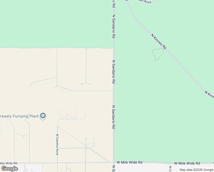 map of restaurants, bars, coffee shops, grocery stores, and more near 2941 North Sandario Road in Tucson