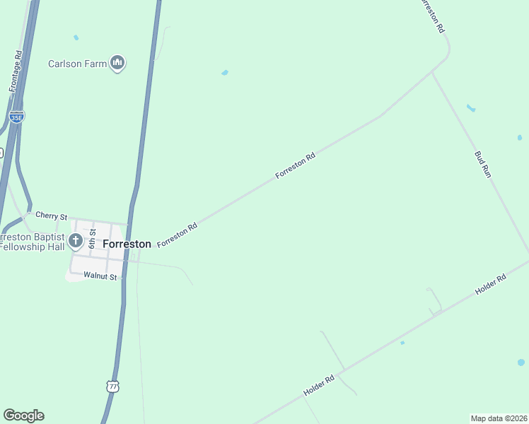 map of restaurants, bars, coffee shops, grocery stores, and more near 346 Forreston Road in Waxahachie