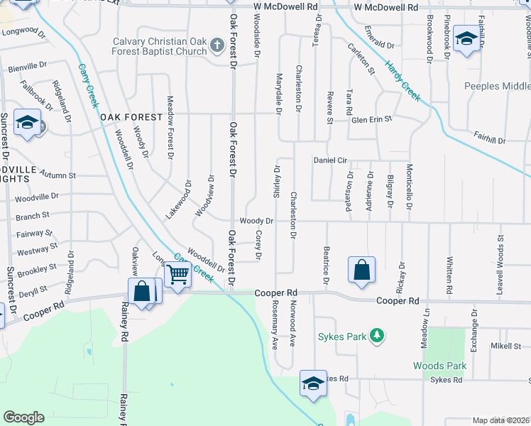 map of restaurants, bars, coffee shops, grocery stores, and more near 3205 Rosemary Avenue in Jackson