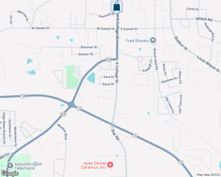 map of restaurants, bars, coffee shops, grocery stores, and more near 1008 College South Cove in Brandon